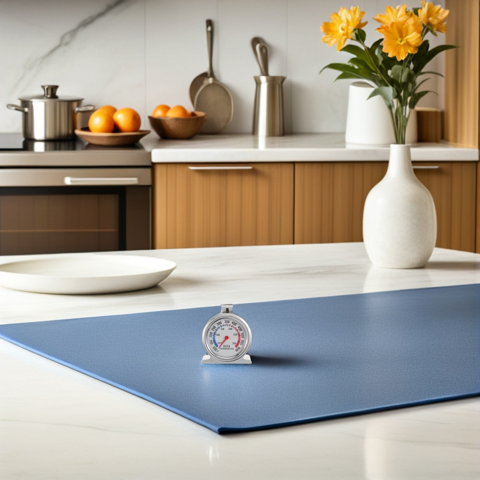 Kitchen Baking Cooking - Thermomètre de four en acier inoxydable,