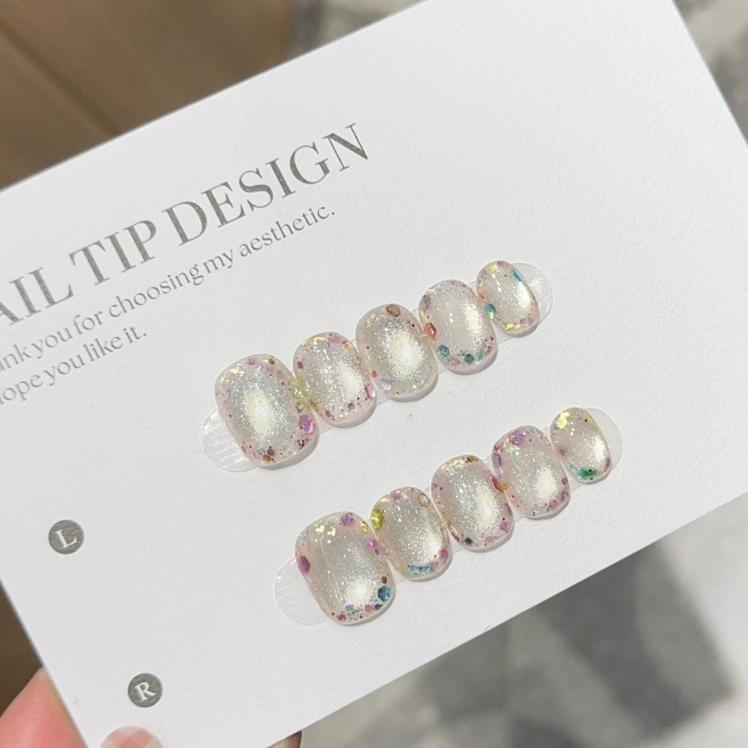 Decorating Tip Set - 10 faux ongles courts d'été colorés