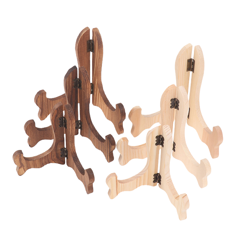 Kitchen Baking Rack - Présentoir d'assiettes en bois T1, pliable,