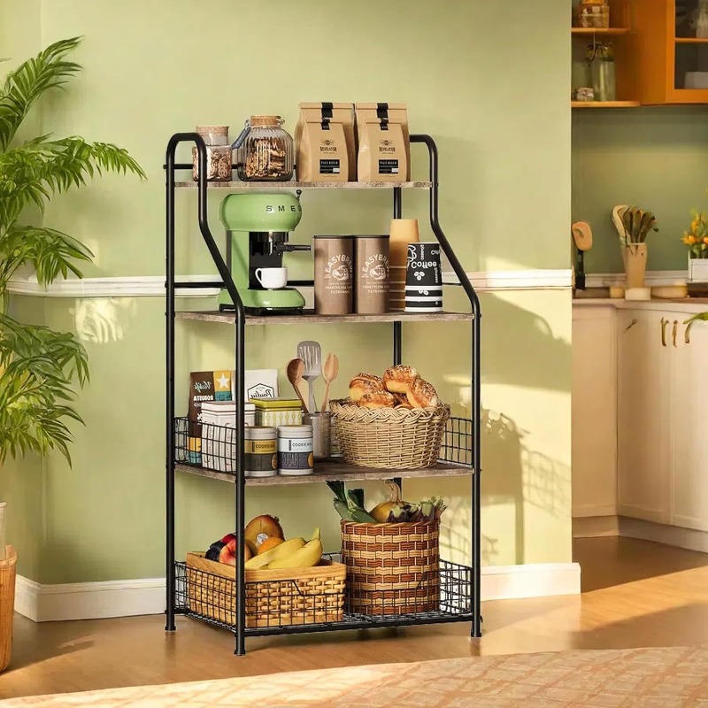 Kitchen Baking Table - Étagère de rangement en bois et