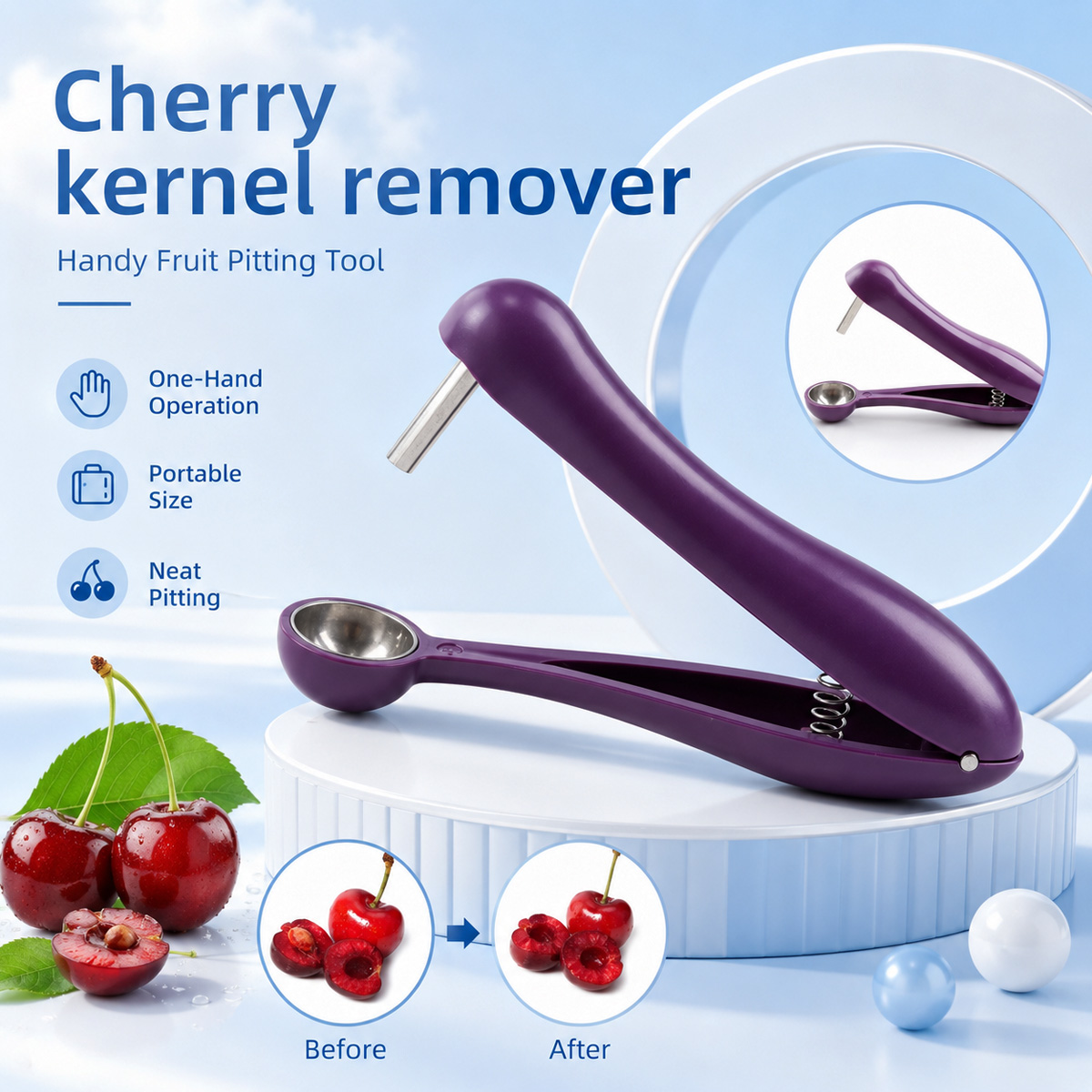 Kitchen Tools For Baking - Décortiqueur de cerises manuel et outil