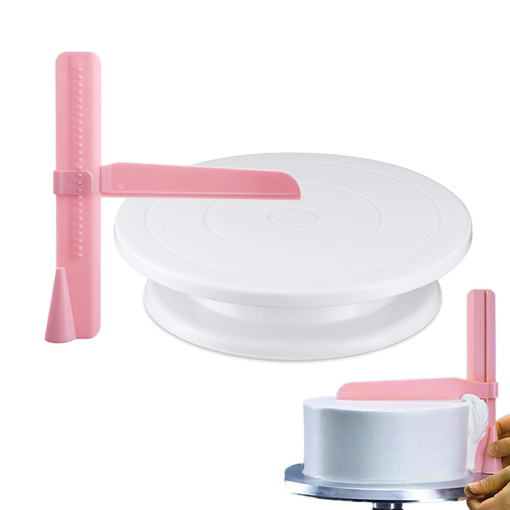 Kitchen Baking Table - Plateau tournant à gâteaux en plastique,