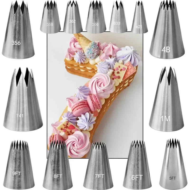 Decorating Tip Set - Pointe de pâtisserie crème étoile ouverte
