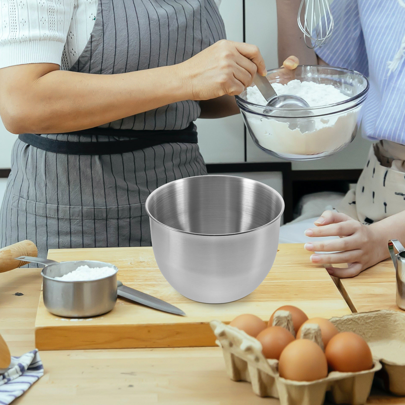 Kitchen Baking Cooking - Grand saladier en acier inoxydable épais