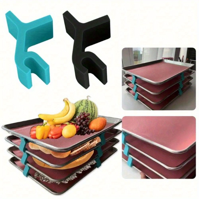 Kitchen Baking Sheet Organizer - Organisateur de feuilles de cuisson empilables,