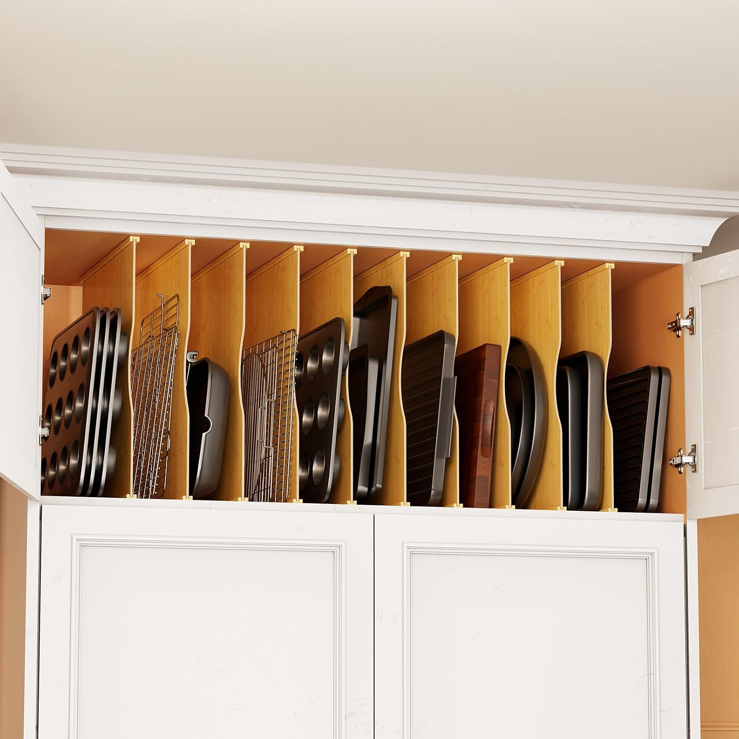 Kitchen Baking Sheet Organizer - Lot de 10 séparateurs de plateaux