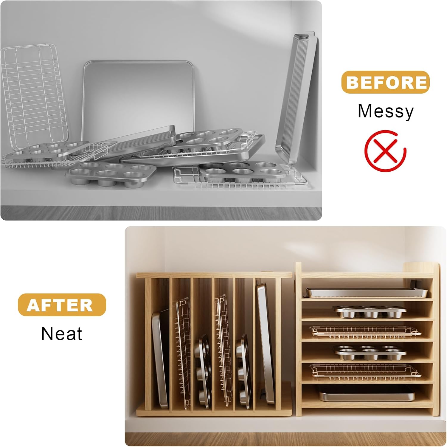 Organisateur de plateaux de cu - Kitchen Baking Sheet Organizer avis et prix