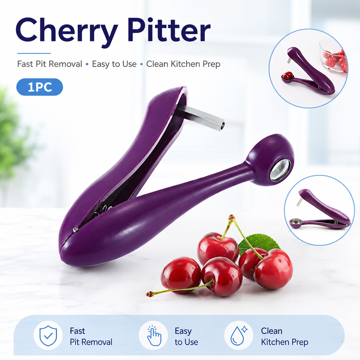 Décortiqueur de cerises manuel - Kitchen Tools For Baking avis et prix