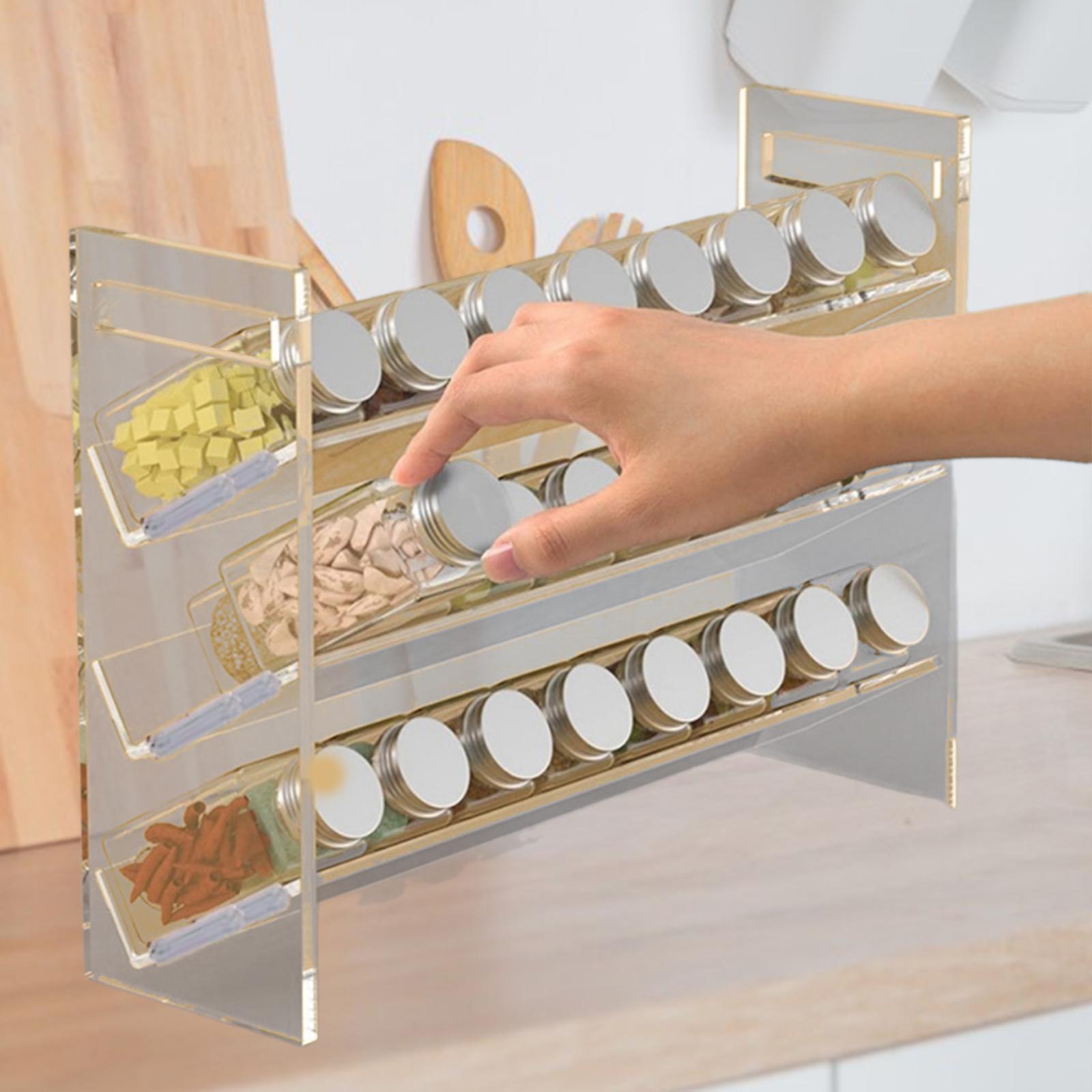 Étagère à épices en acrylique, - Kitchen Cabinet Baking Organizer avis et prix
