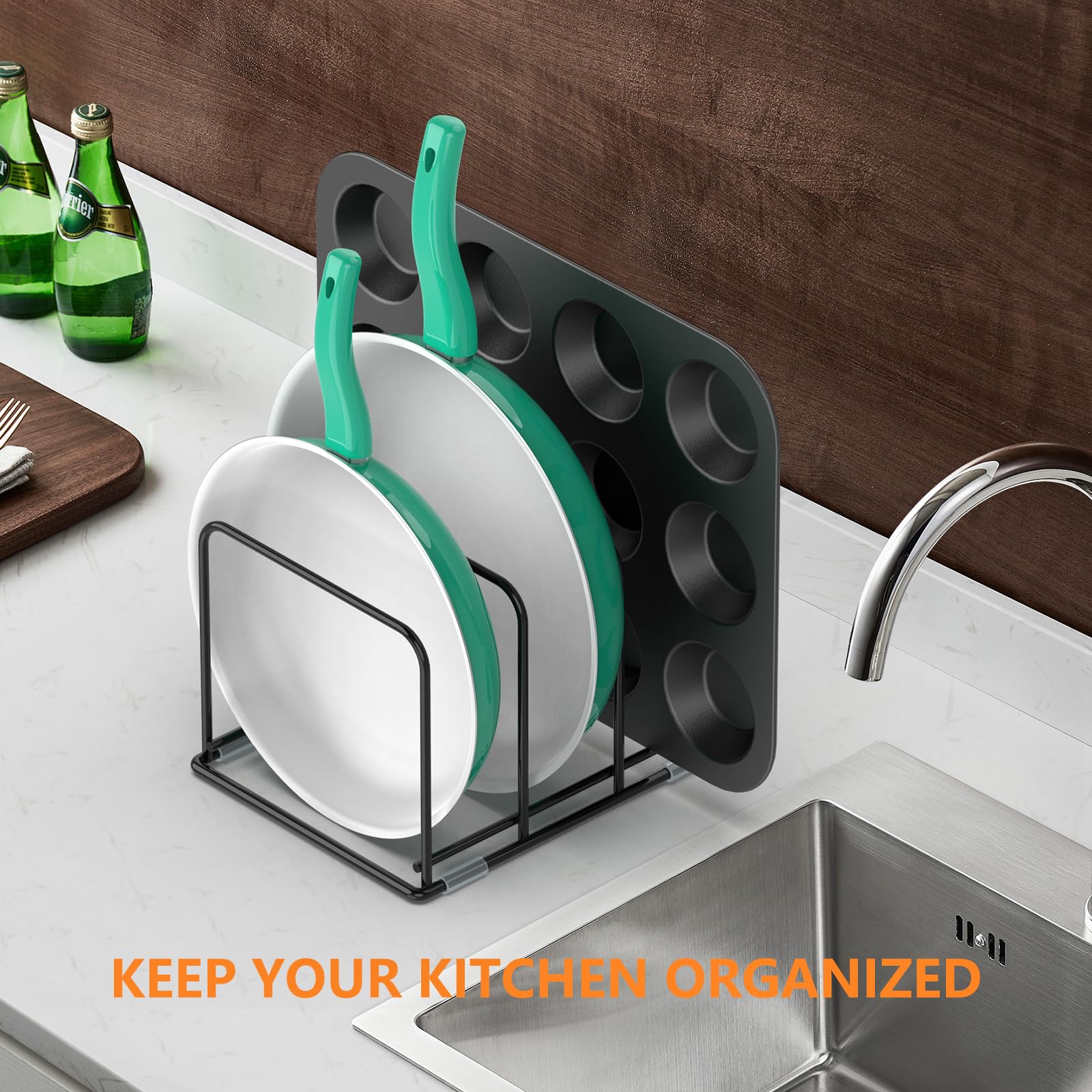 Organisateur de casseroles, or - Kitchen Cabinet Baking Organizer avis et prix